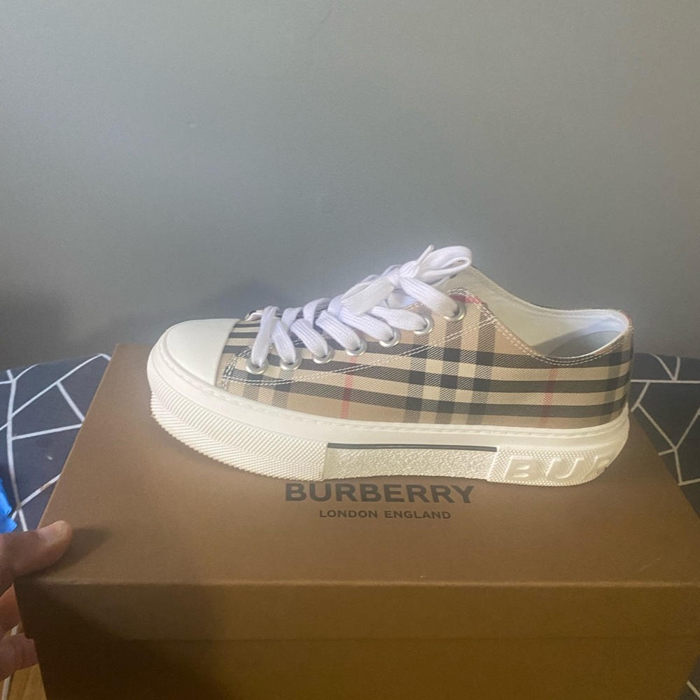 Burberry Striped Platform Sneakers